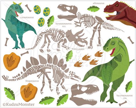 Cartoon Dinosaur Fossil Royalty Free Vector Image Clip Art Library