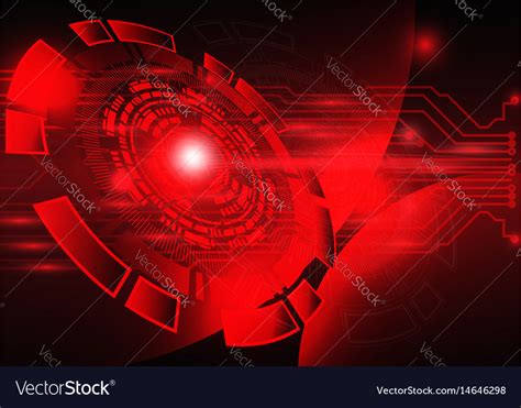 Red Technology Background Abstract Digital Tech Vector Image