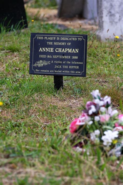 Plaque For The Grave Of Annie Chapman The Exact Grave Site Is Unknown