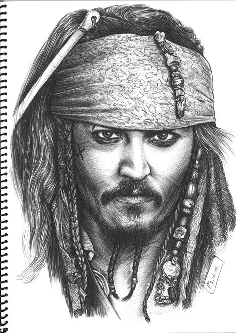 Pirates Of The Caribbean Ballpoint Pen Sparrow Drawing Jack