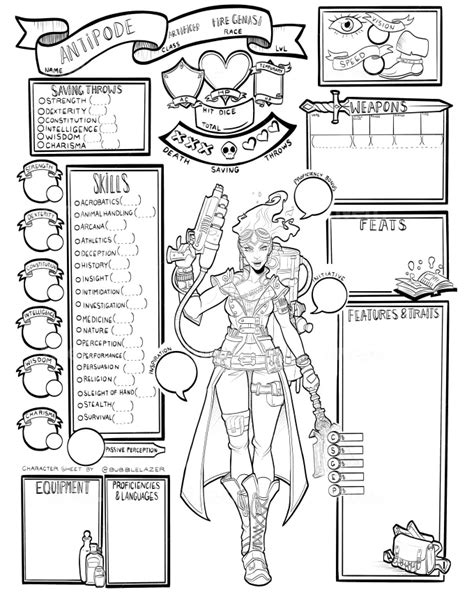 Dungeons And Dragons Characters D D Characters Dnd Character Sheet