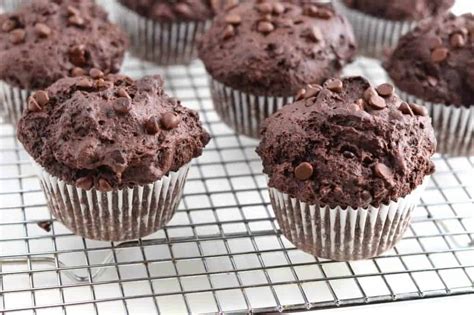 Bakery Style Double Chocolate Chip Muffins What The Fork