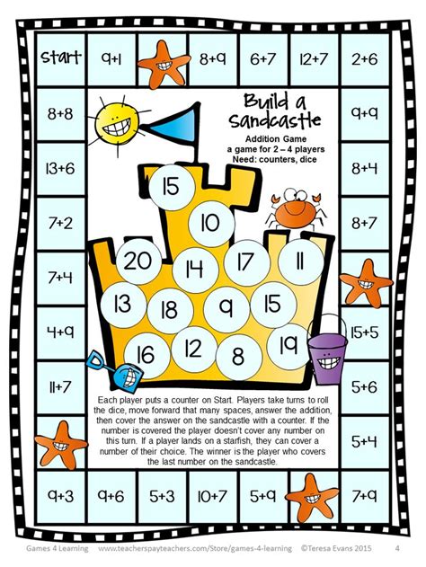 Addition And Subtraction Games Printable Free