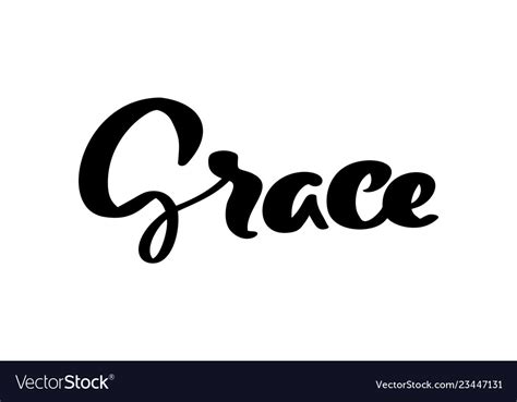 Hand Drawn Calligraphy Lettering Text Grace Vector Image