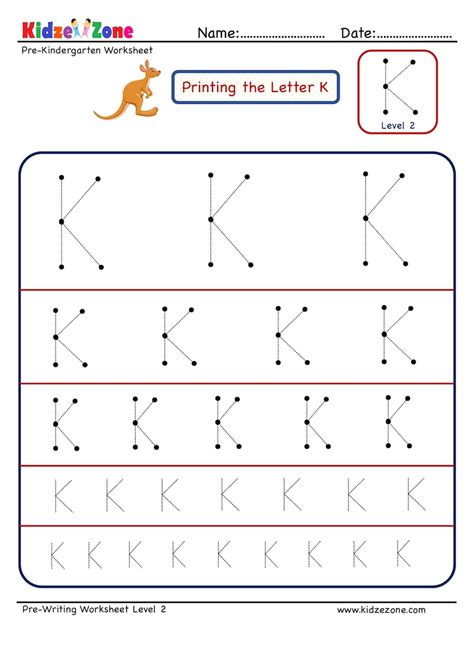 These easter tracing worksheets were created with toddlers and preschoolers in mind. Preschool Letter Tracing Worksheet - Letter K Different ...