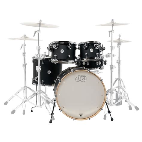Dw Drums Design Series 22 Shell Pack Matte Satin Black Gear4music