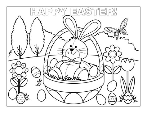 Easter Egg Basket Coloring Pages at GetDrawings | Free download