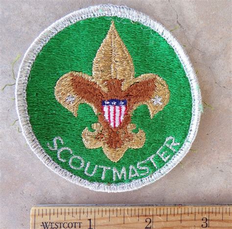 Vintage Boy Scouts America Bsa Patch Scoutmaster 3 Diameter New Ebay
