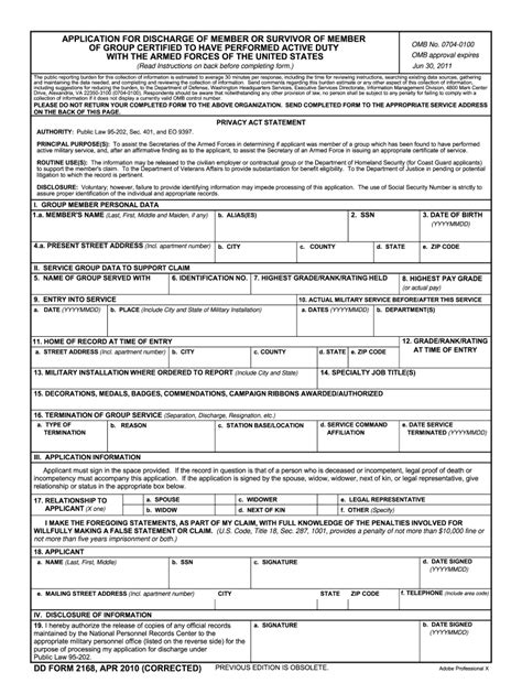 Dd 2168 2010 Fill And Sign Printable Template Online Us Legal Forms