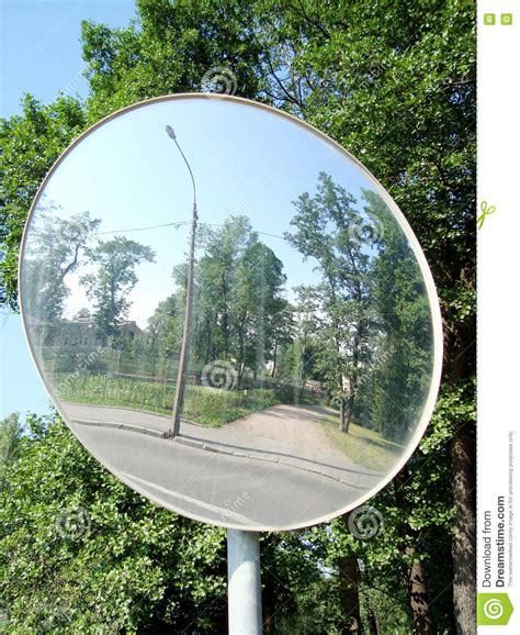 Review spherical mirror stock photo. Image of security - 76298964