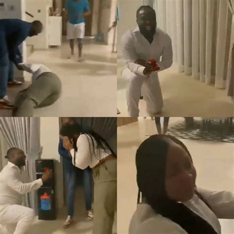 Moment Lady Rolled On The Floor And Burst Into Tears After Her Man