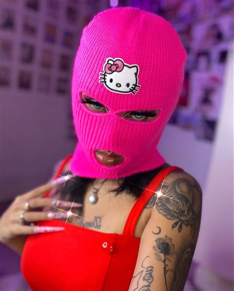 Chanel Pink Baddie Aesthetic Ski Mask Ski Mask Ski Girl Mask Girl