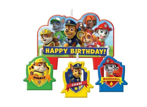 Paw Patrol Birthday Candle Set