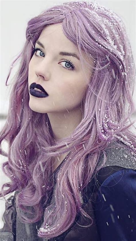 Lavender Hair And Purple Lips Pictures Photos And Images