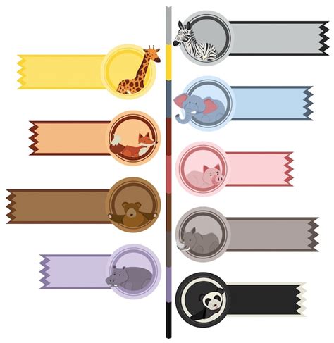 Premium Vector Banner Templates With Cute Animals