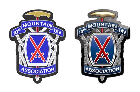 Military Insignia 3d 10th Mountain Division Association Logo