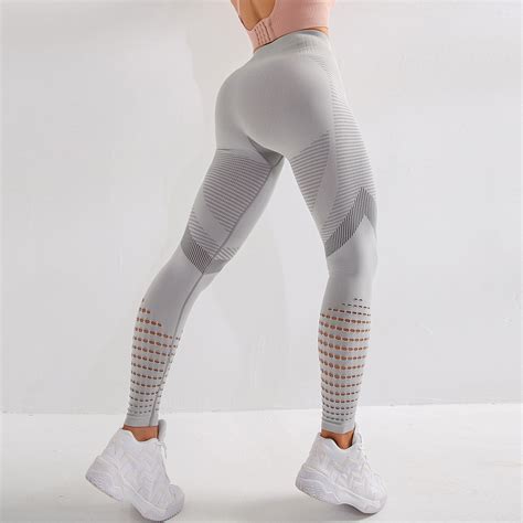 wmuncc yoga leggings sport pants women fitness energy seamless gym leggings high waist hollow