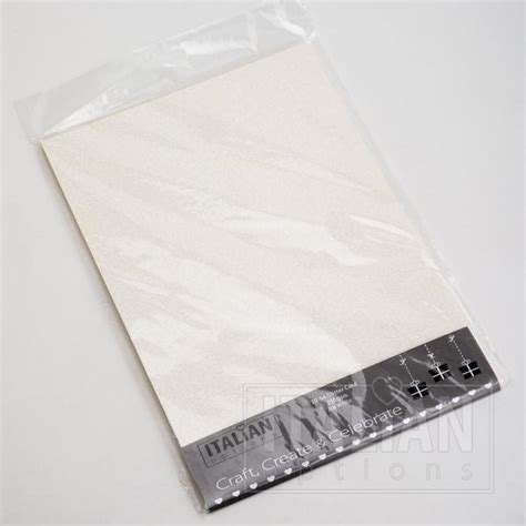 250 Gsm A4 Ice White Glitter Card 10 Pack Italian Options