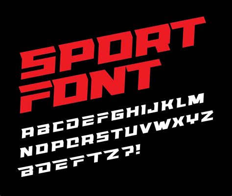Sport Font Bold Italic Letters With Dynamic Slant And Geometric Cut For