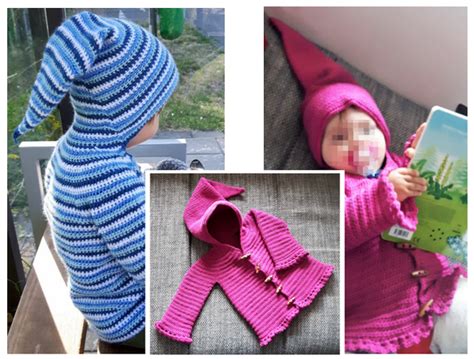 Im grunde genommen wird eine zipfelmütze wie eine ganz normale mütze gestrickt. Zipfelmützen-Jacke für Zwerge (alle Größen) | Kinder ...