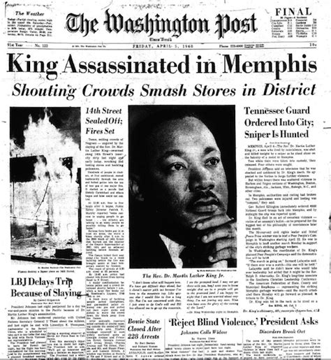 this week in history martin luther king jr assassinatedkelly v landers p a criminal law