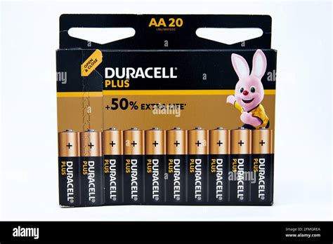 Duracell Plus High Performance Alkaline Batteries Stock Photo Alamy