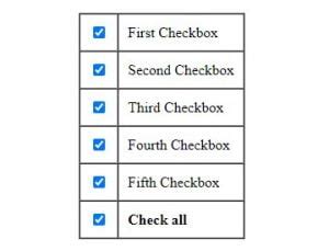 Check Uncheck All Checkboxes With Single Checkbox Using Jquery