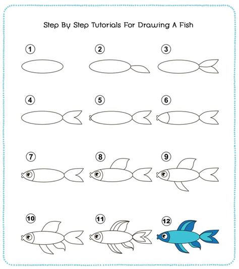 The first begins with a small freehand circle, the second with a spiral shape. How To Draw A Fish Step By Step For Kids?