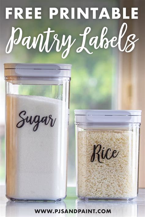 Free Printable Labels For Pantry
