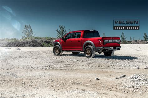 Ford F Raptor Ruby Red With Bronze Velgen Vft Wheel Front