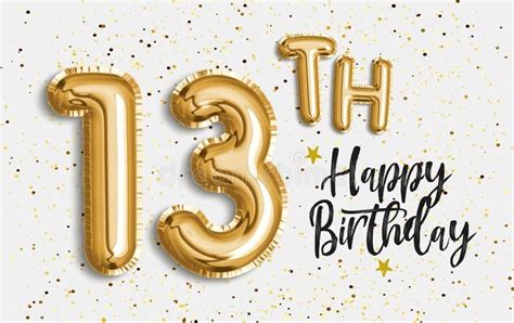 Happy Th Birthday Gold Foil Balloon Greeting Background Years Anniversary Affiliate