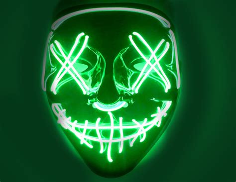 Led Purge Mask Green X Just Airsoft Guns