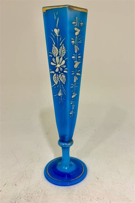 Antiques Atlas 19 Th Century Blue Opaque Glass Vase Circa 1865