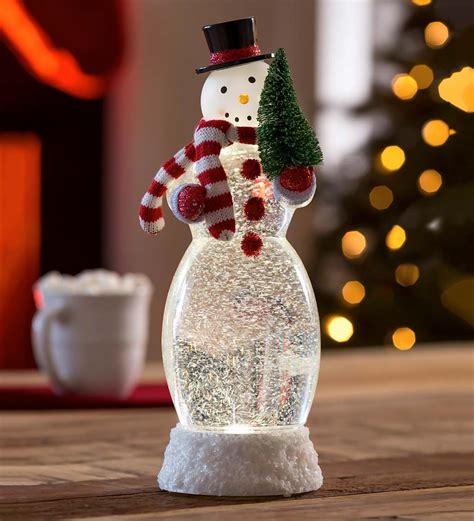 Led Snowman Snow Globe Wind And Weather