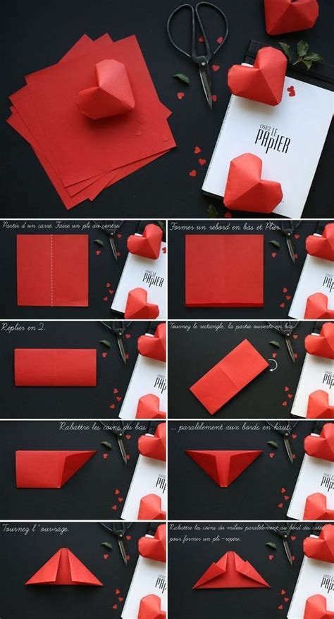Heart Origami Origami Hati Kertas Bentuk Hati Tutorial Origami