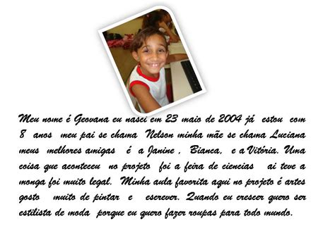 Biografia Infantil Para Livro