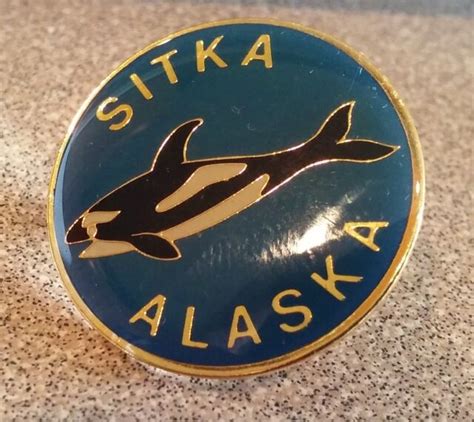 Sitka Alaska Pin Badge Orca Killer Whale Ebay