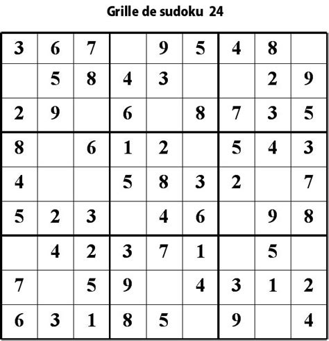 Voici comment vous devez procéder. Imprimer la grille 24 de sudoku Primaire cycle 3