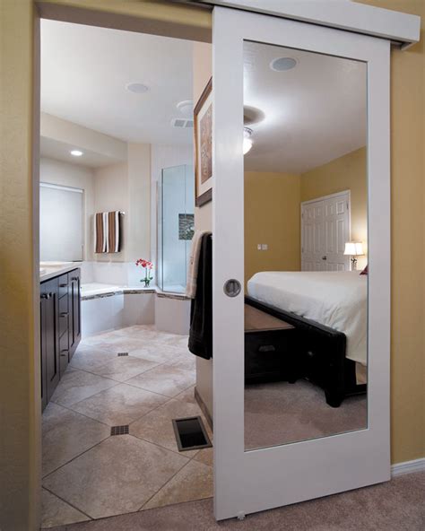 If this is your case, and you want to use every inch of space you have, a barn door for the bathroom is an excellent option for your home. Wall-mounted Sliding Door "Reflects" Genius Design Idea ...