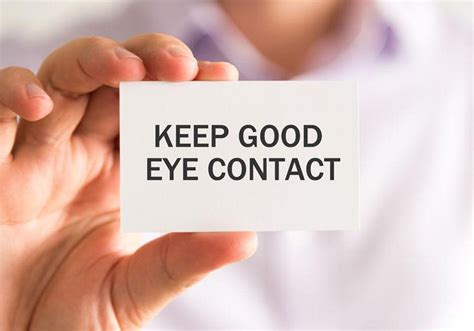 Business Communication Skills Tip Making Eye Contact