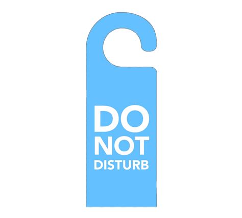 Do Not Disturb Light Blue Door Sign Transparent Png Stickpng