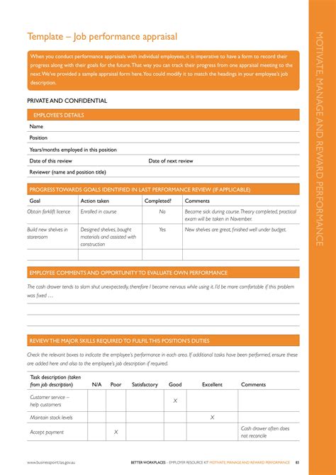 Performance Review Form Examples 13 Pdf Examples Riset