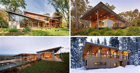 16 Examples Of Modern Houses With A Sloped Roof