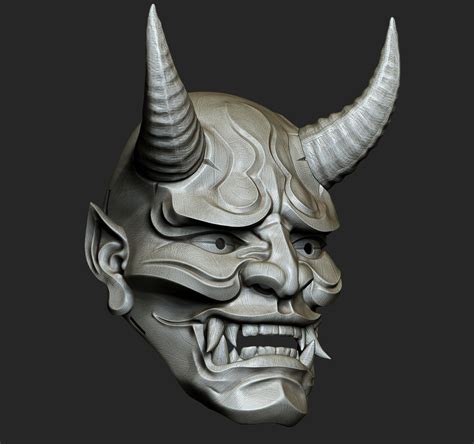 Traditional Japanese Hannya Mask Oni Mask Samurai Mask 3d Model 3d