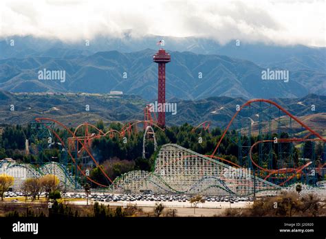 Usa California Santa Clarita Six Flags Magic Mountain Amusement Park