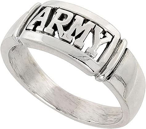 sterling silver us army ring for women 3 8 inch rings jewelry