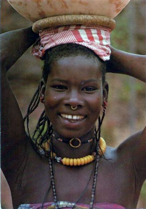 Africa Peulh Girl From Burkina Faso Postcard Image Photo Dia Volta