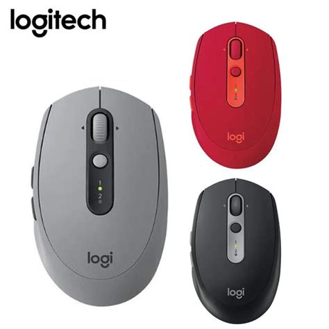 Logitech M590 Wireless Mouse Red Mini Bluetooth 24g Mute Gaming Silent