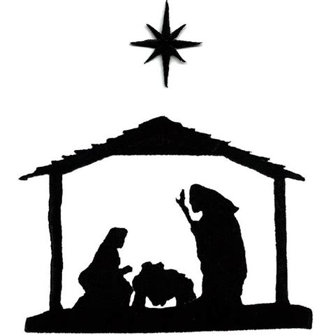 Free Printable Outline Printable Nativity Silhouette Printable