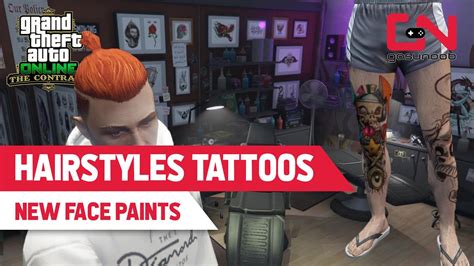 All New Hairstyles Face Paints And Tattoos In Gta 5 Online Of The